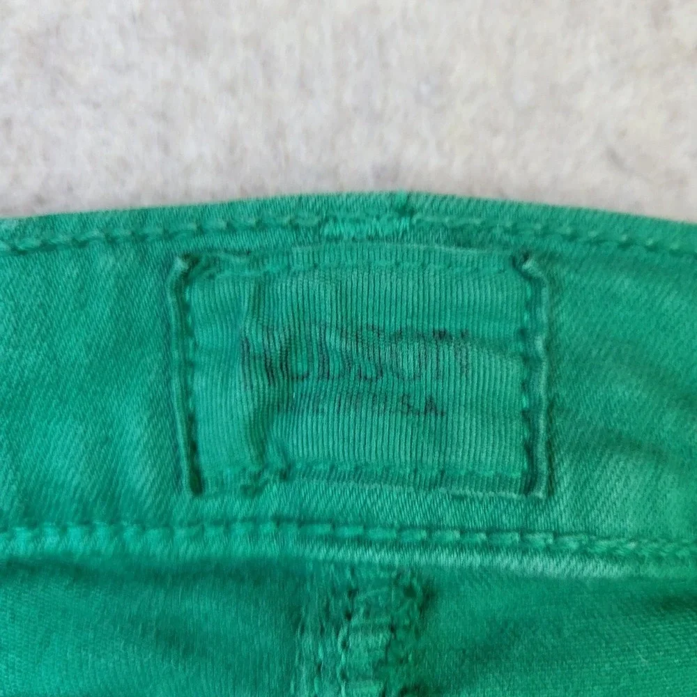 Hudson Nico Women's Size 28 Green Denim Midrise Super Skinny Jeans St Pattys Day